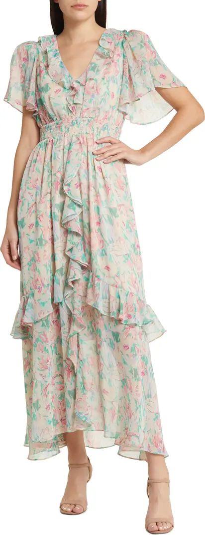 Floral Ruffle Detail Dress | Nordstrom