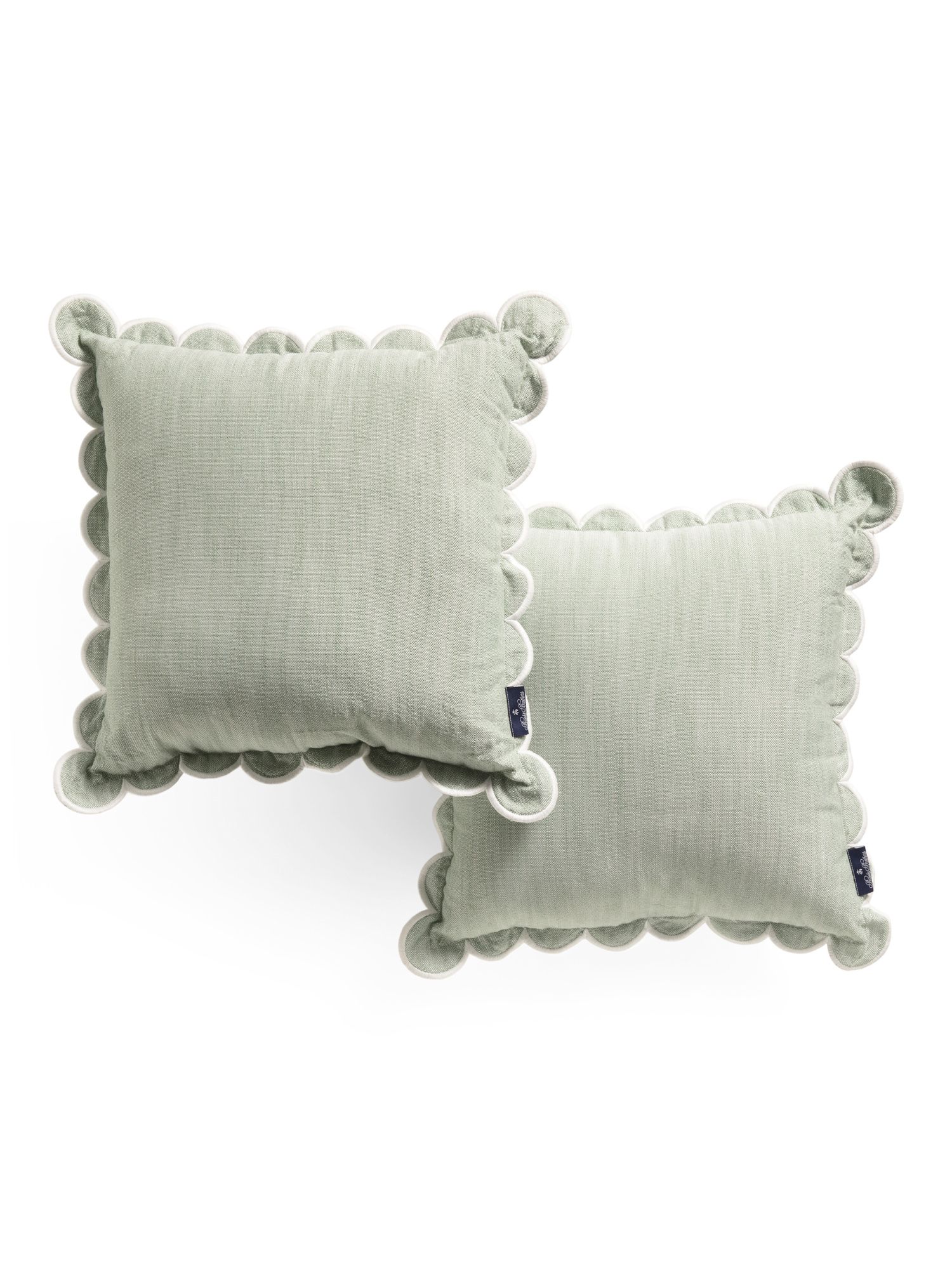 18x18 Set Of 2 Indoor Outdoor Grace Chambray Pillows | Marshalls