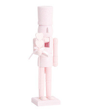 Rachel Zoe 14in Wooden Glitter Hearts Nutcracker | TJ Maxx