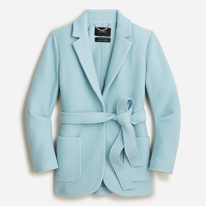 Wrap blazer-jacket in Italian boiled wool | J. Crew US