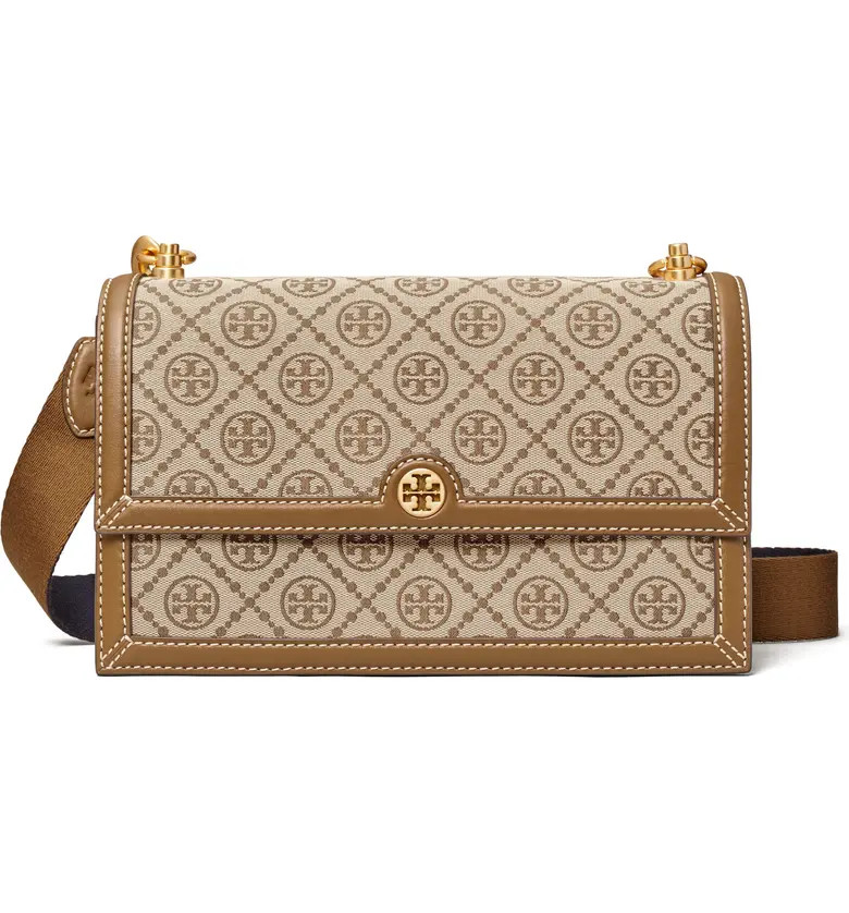 T Monogram Jacquard Shoulder Bag | Nordstrom