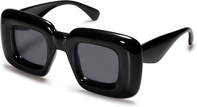 VANLINKER Cute Square Inflated Sunglasses for Women Men Trendy Chunky Glasses Retro Thick Frame F... | Amazon (US)