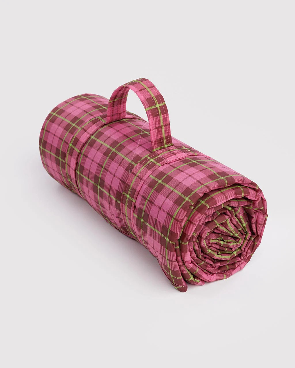 Puffy Picnic Blanket - Azalea Pink Tartan | ban.do