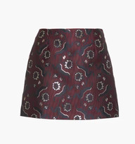 The Hallie Skirt - Burgundy Baroque Jacquard | Hill House Home US
