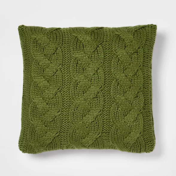 Chunky Cable Knit Throw Pillow - Threshold™ | Target