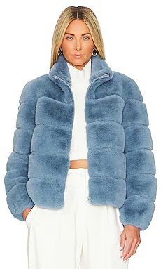 Generation Love Jodi Faux Fur Jacket in Denim Blue from Revolve.com | Revolve Clothing (Global)