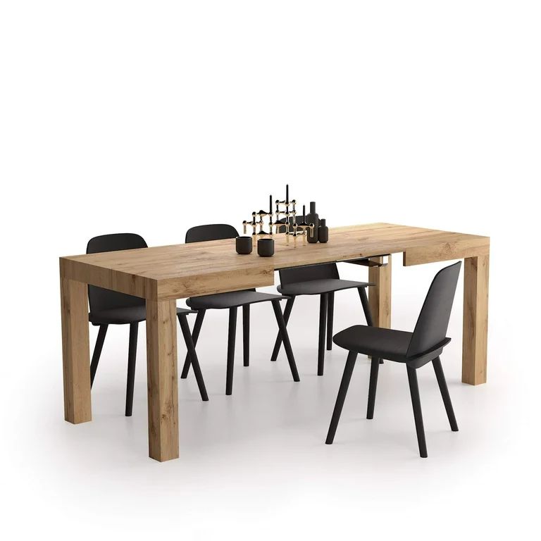 Mobili Fiver, First Extendable Table, Rustic Oak, Made In Italy | Walmart (US)