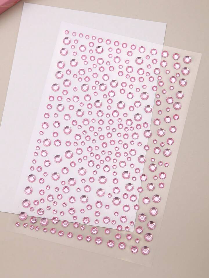 1 Sheet Silver-white Multi Color 3d Simulated Gemstone Face Makeup Stickers For Diy Party Eye And... | SHEIN