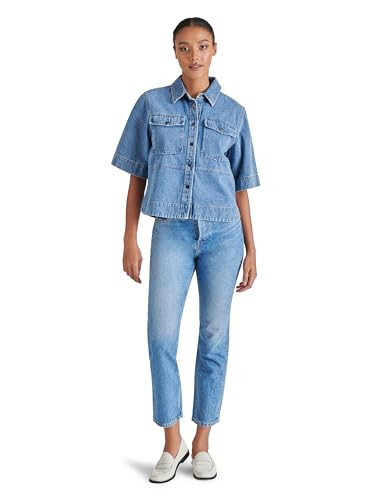 Steve Madden Apparel Eliana TOP, Medium Blue, X-Small | Amazon (US)