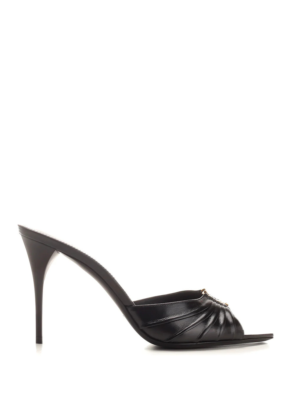 Gippy 90 Lex Sandal Black With Ysl Cassandra Logo Sandals Black | Wanan Luxury (ES)
