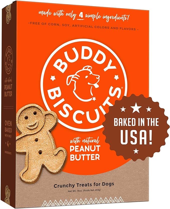 Buddy Biscuits Oven Baked Healthy Dog Treats, Crunchy, Whole Grain and Baked in the USA | Amazon (US)