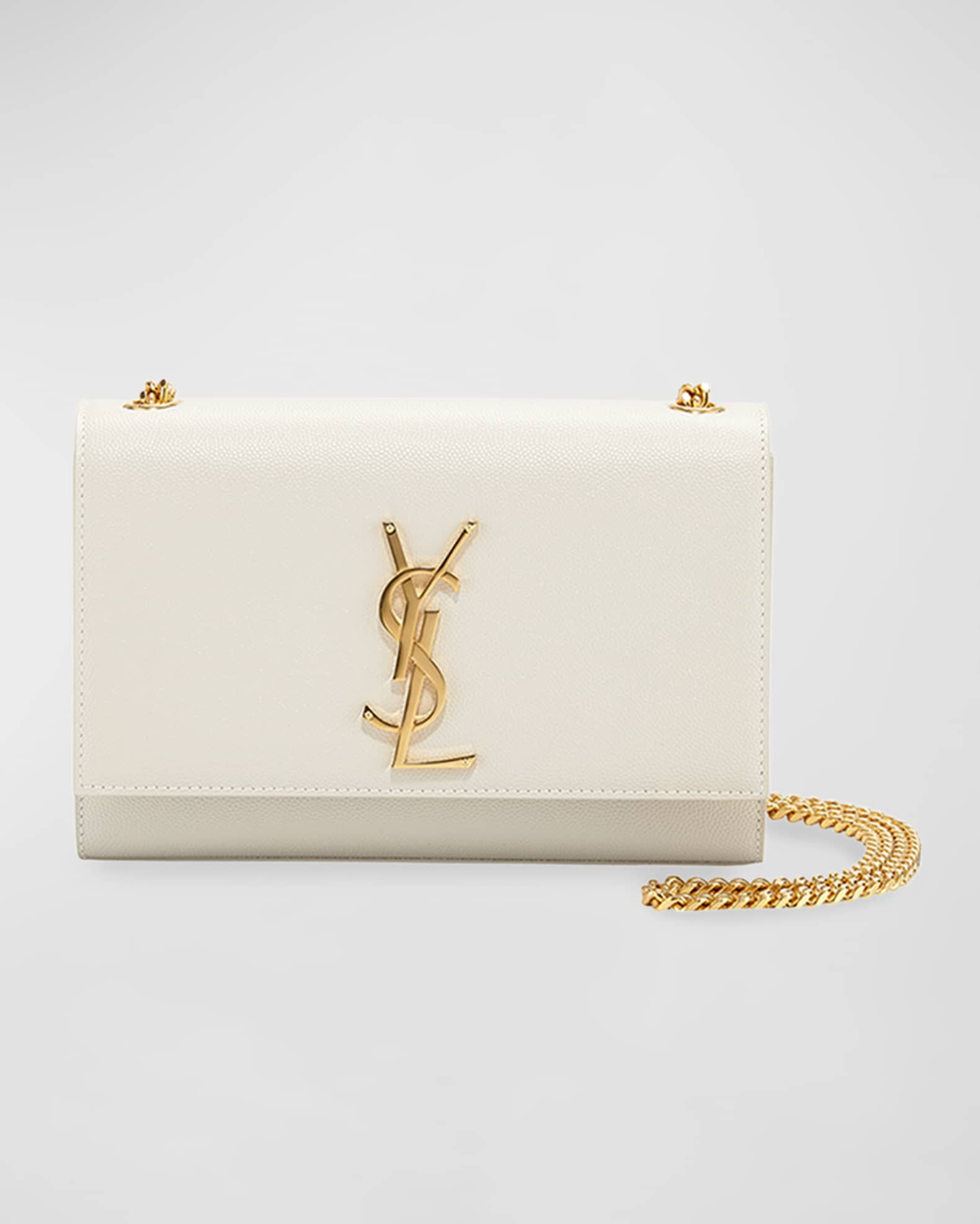Saint Laurent Kate Small YSL Crossbody Bag in Grained Leather | Neiman Marcus