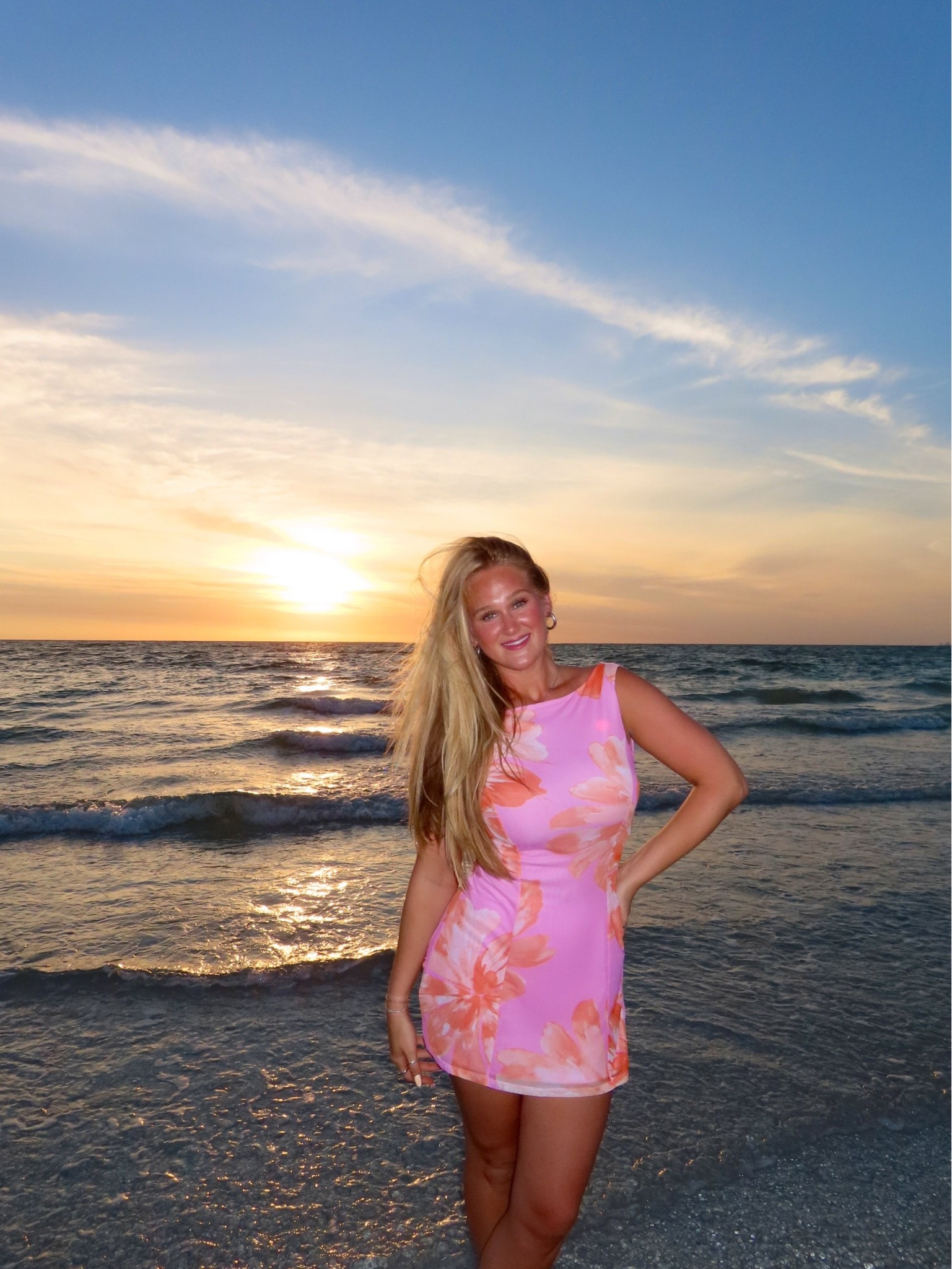 sunset pink flower dress 🌺🫶🏼 obsessed with this for summer time !

#LTKTravel #LTKSeasonal #LTKWedding