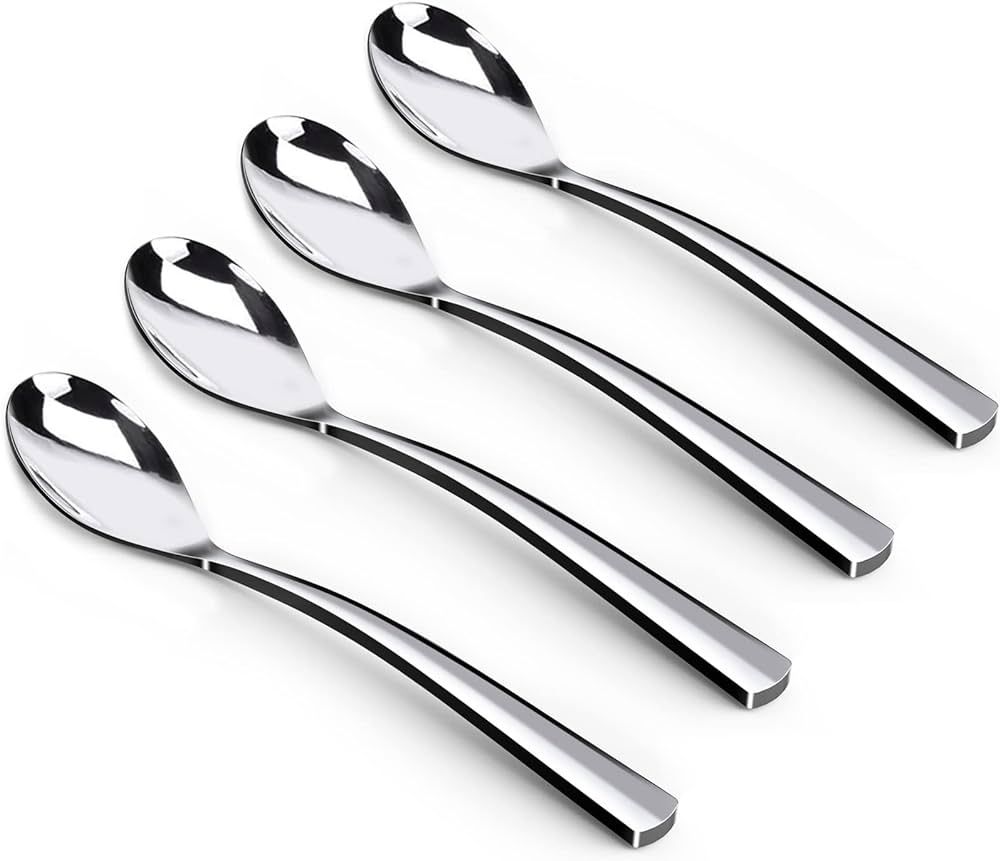 Coffee Spoons,4-Piece GLAMFIELDS Teaspoons with a Long Handle, 6.1"Demitasse Espresso Spoons Set ... | Amazon (US)