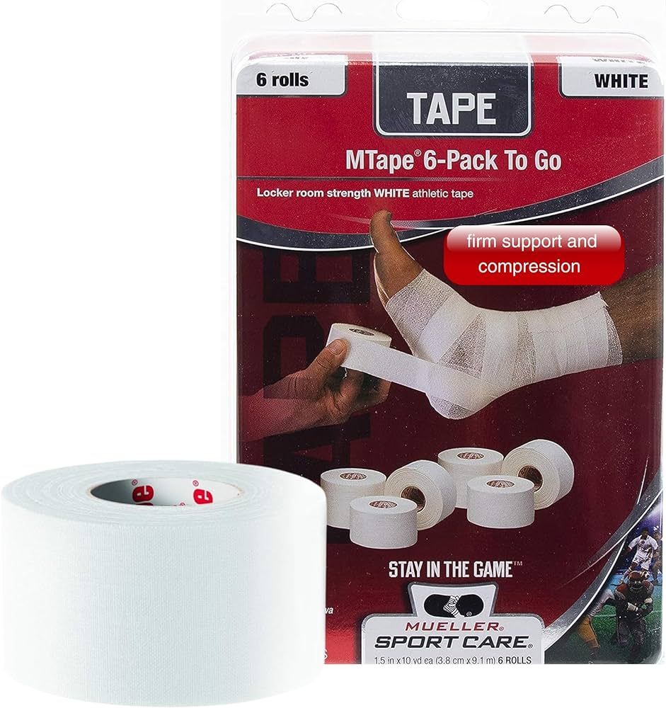 Mueller Athletic Tape, 1.5" x 10yd Roll, 6 Pack | Amazon (US)