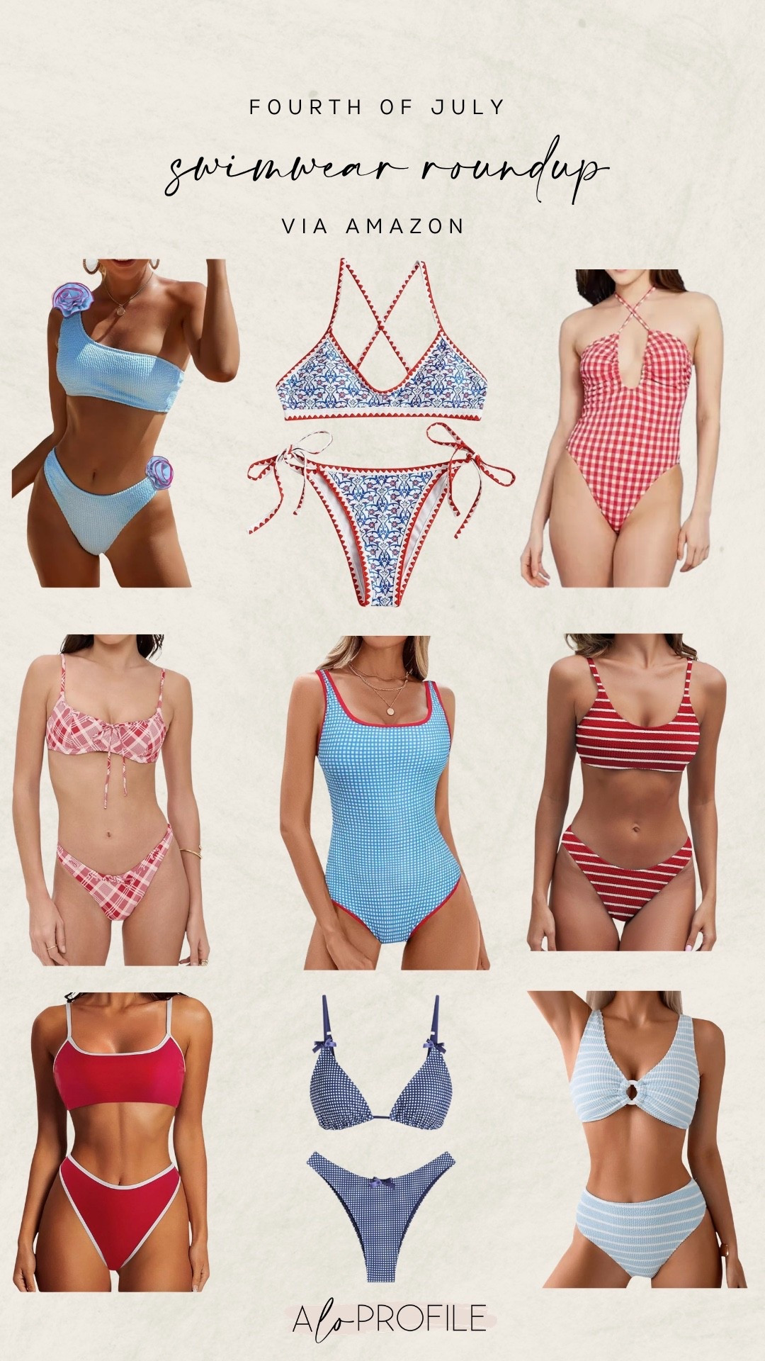 Patriotic Swimwear via Amazon // swimwear, swimsuits, neutral swimsuits, neutral swimwear, vacay style, resort wear, beach wear, beach outfit, beach vacation, summer outfits, summer style