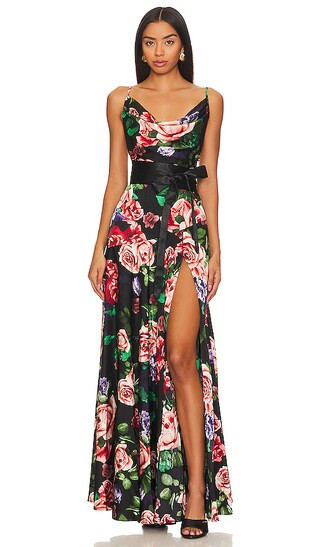 Leo Maxi Dress in Black Floral | Revolve Clothing (Global)