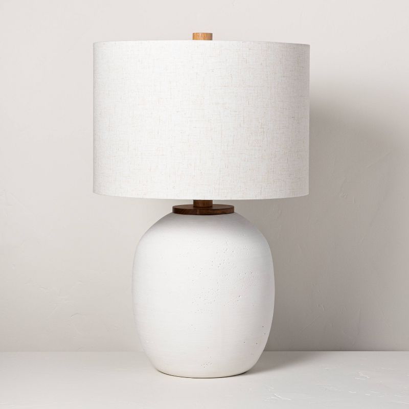 Resin Table Lamp (Includes LED Light Bulb) White - Hearth &#38; Hand&#8482; with Magnolia | Target