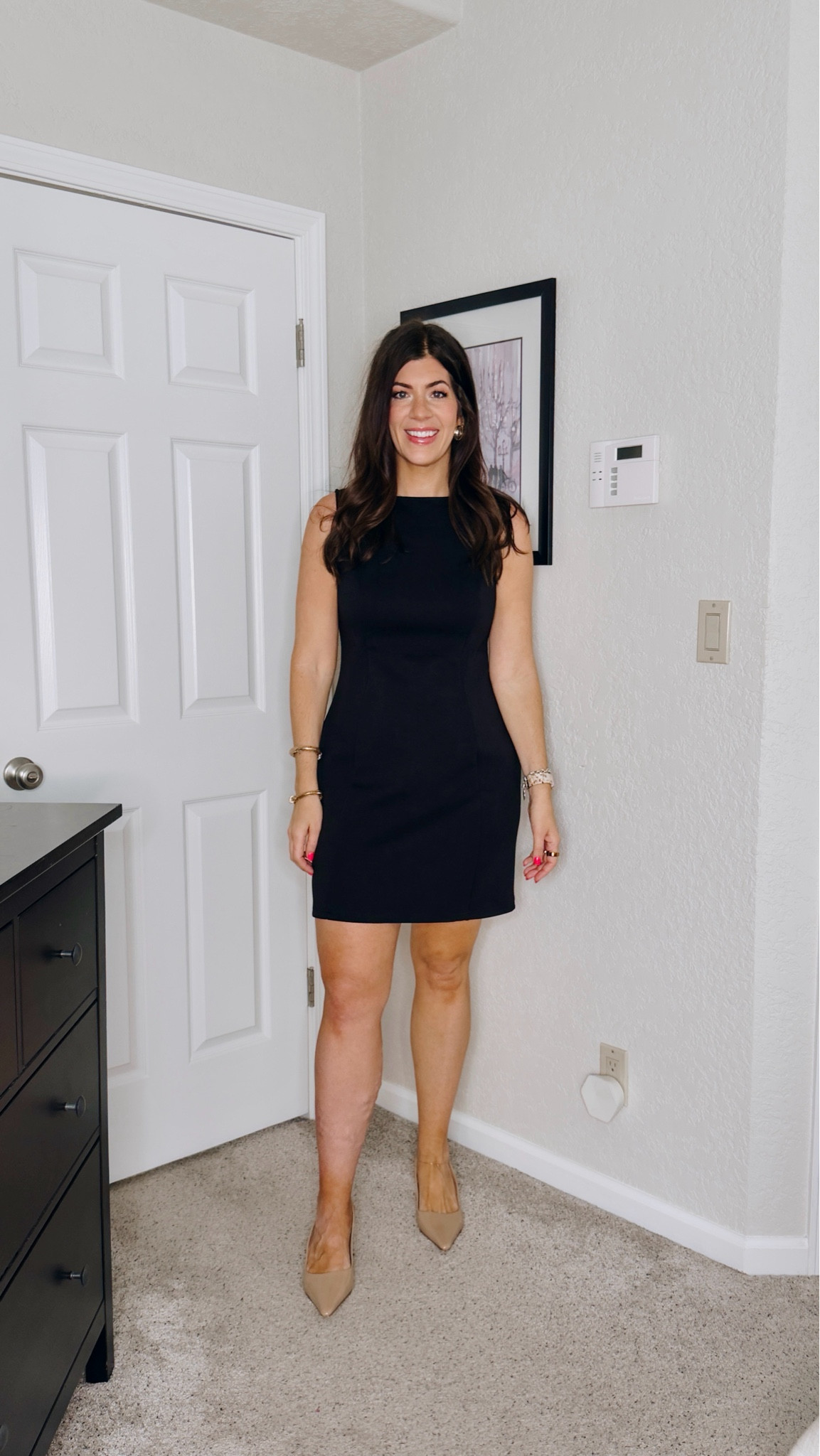 In a medium sheath dress 

#LTKWorkwear #LTKTall #LTKSaleAlert