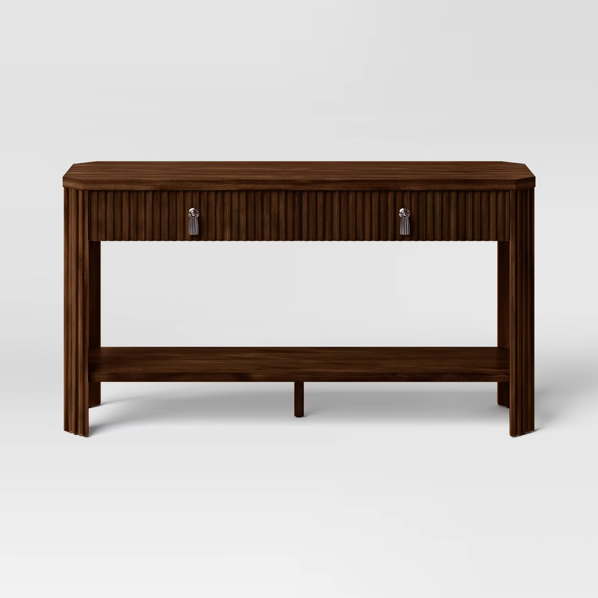 60" Laguna Nigel Fluted Wooden Console Table Brown - Threshold™ designed with Studio McGee | Target