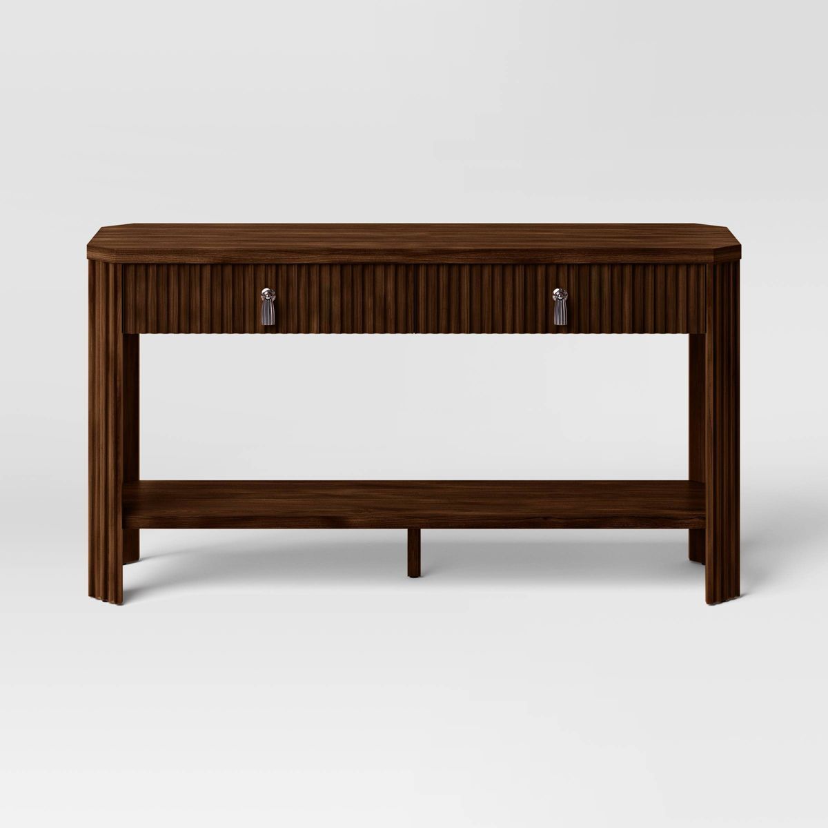 60" Laguna Nigel Fluted Wooden Console Table Brown - Threshold™ designed with Studio McGee | Target