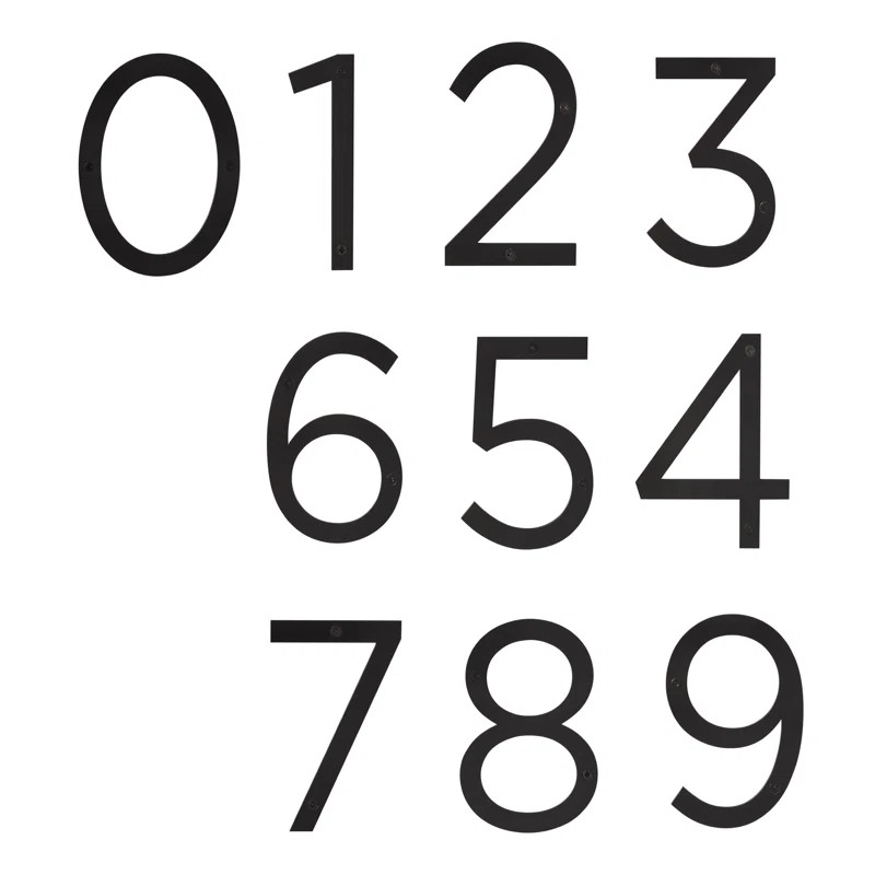 6 in. Surface Mount House Number | Wayfair North America