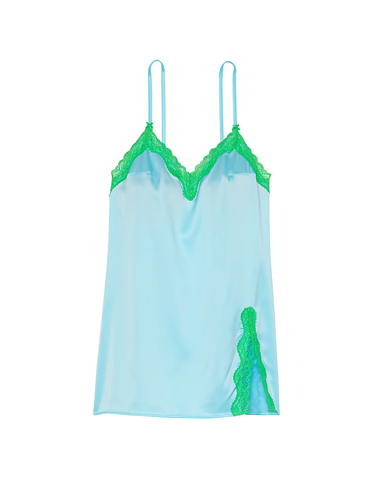 Tease Satin Lace-Trim Mini Slip | Victoria's Secret (US / CA )