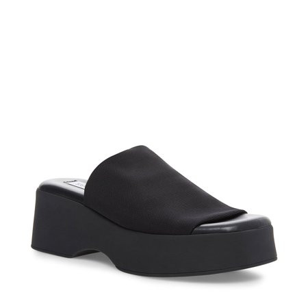 Steve Madden Slinky30 Retro Platform Slide Wedge Sandal Black (11 Black) | Walmart (US)