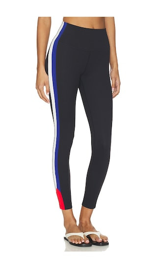 Monah High Waist Rigor Legging 7/8 Legging in Black & Cobalt | Revolve Clothing (Global)