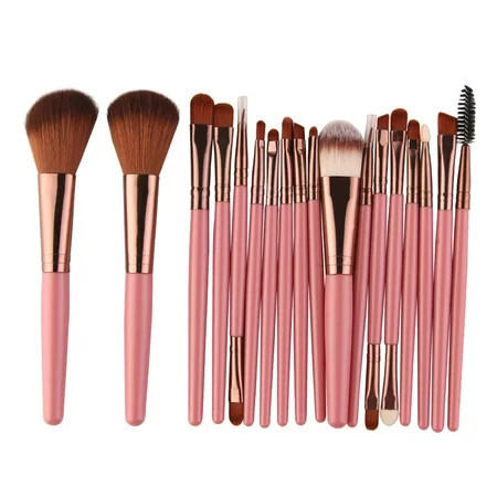 Beauos Beauty Brush Makeup Brush 18 Pcs Makeup Brush Set Tools Make-Up Toiletry Kit Wool Make Up Brush Set Pk | Walmart (US)
