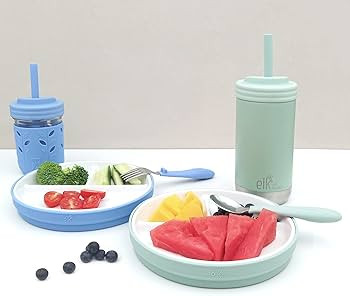 Elk and Friends Kids & Toddler Cups | The Original Glass Mason jars 8 oz with Silicone Straws wit... | Amazon (US)