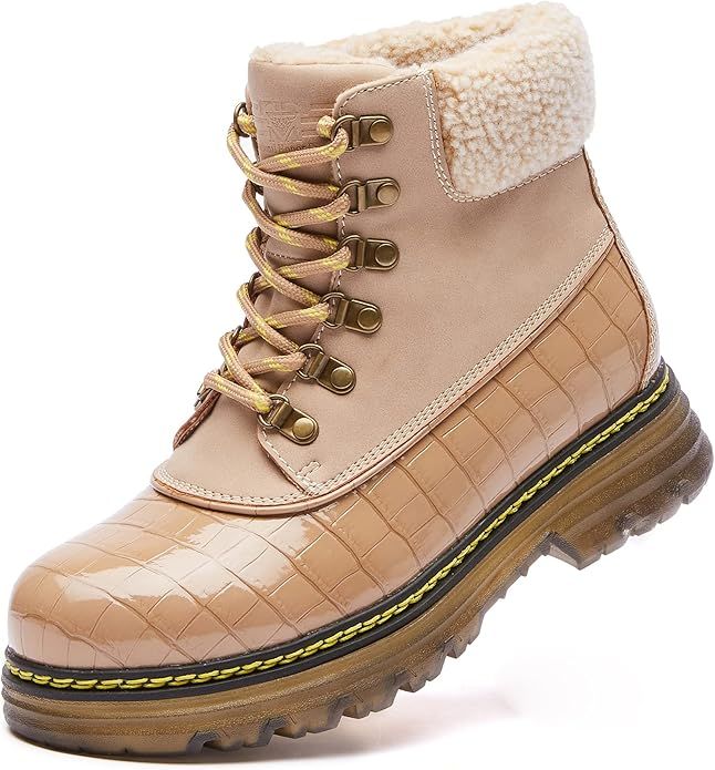 Amazon.com | DiloKily Womens Winter Boots Fashion Waterproof Ankle Hiking Boots Anti-slip Warm Sn... | Amazon (US)