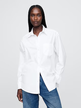Organic Cotton Poplin Big Shirt | Gap (US)