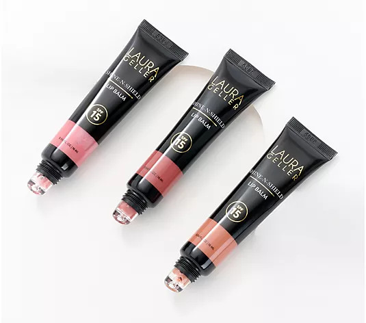 Laura Geller Shine N Shield Lip Oil Trio with SPF 15 | QVC