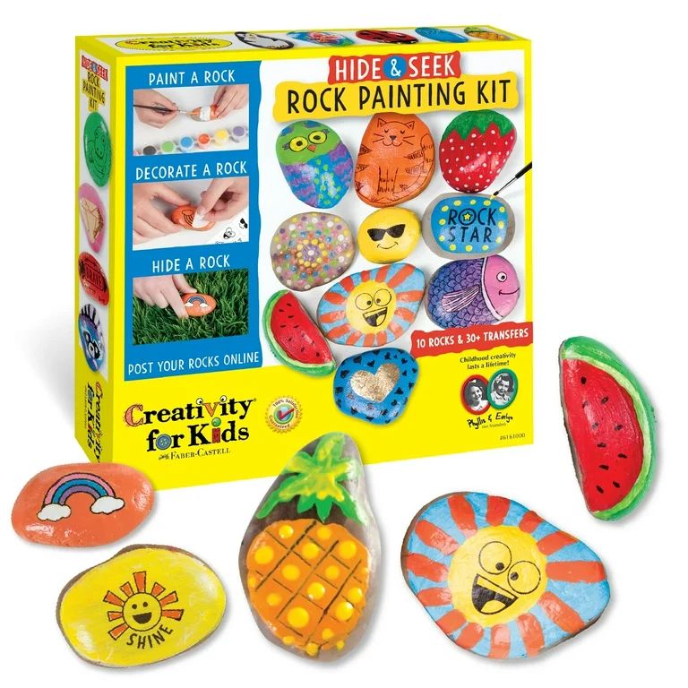 Creativity for Kids Hide and Seek Rock Painting Kit - Child Craft Kit for Boys and Girls - Walmar... | Walmart (US)