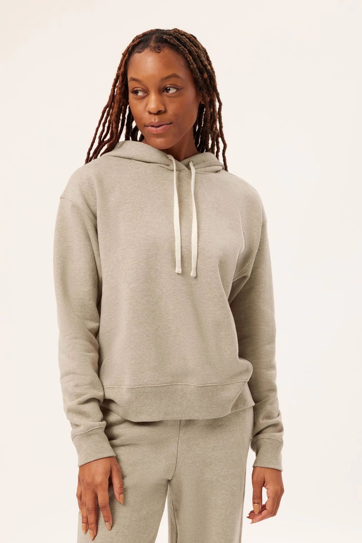 Porcini Heather 50/50 Classic Hoodie | Girlfriend Collective