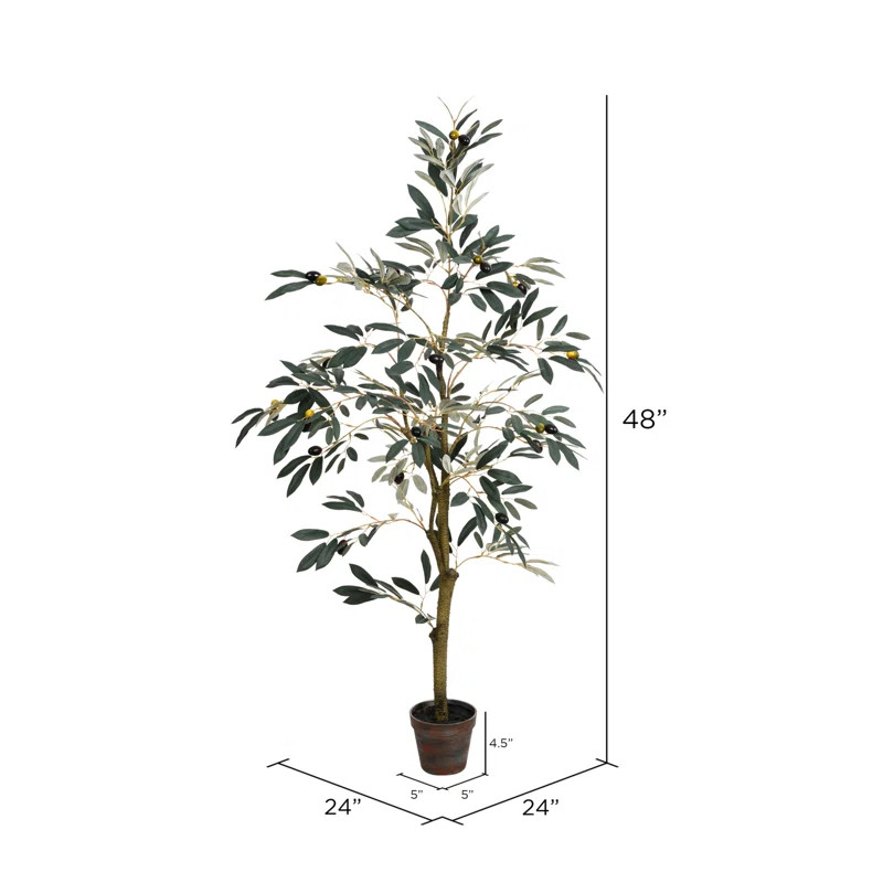 Artificial Olive Tree in Pot | Wayfair North America