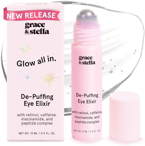 grace & stella Under Eye Brightener Roller - Airplane Travel Essentials - Travel Size Toiletries ... | Amazon (US)