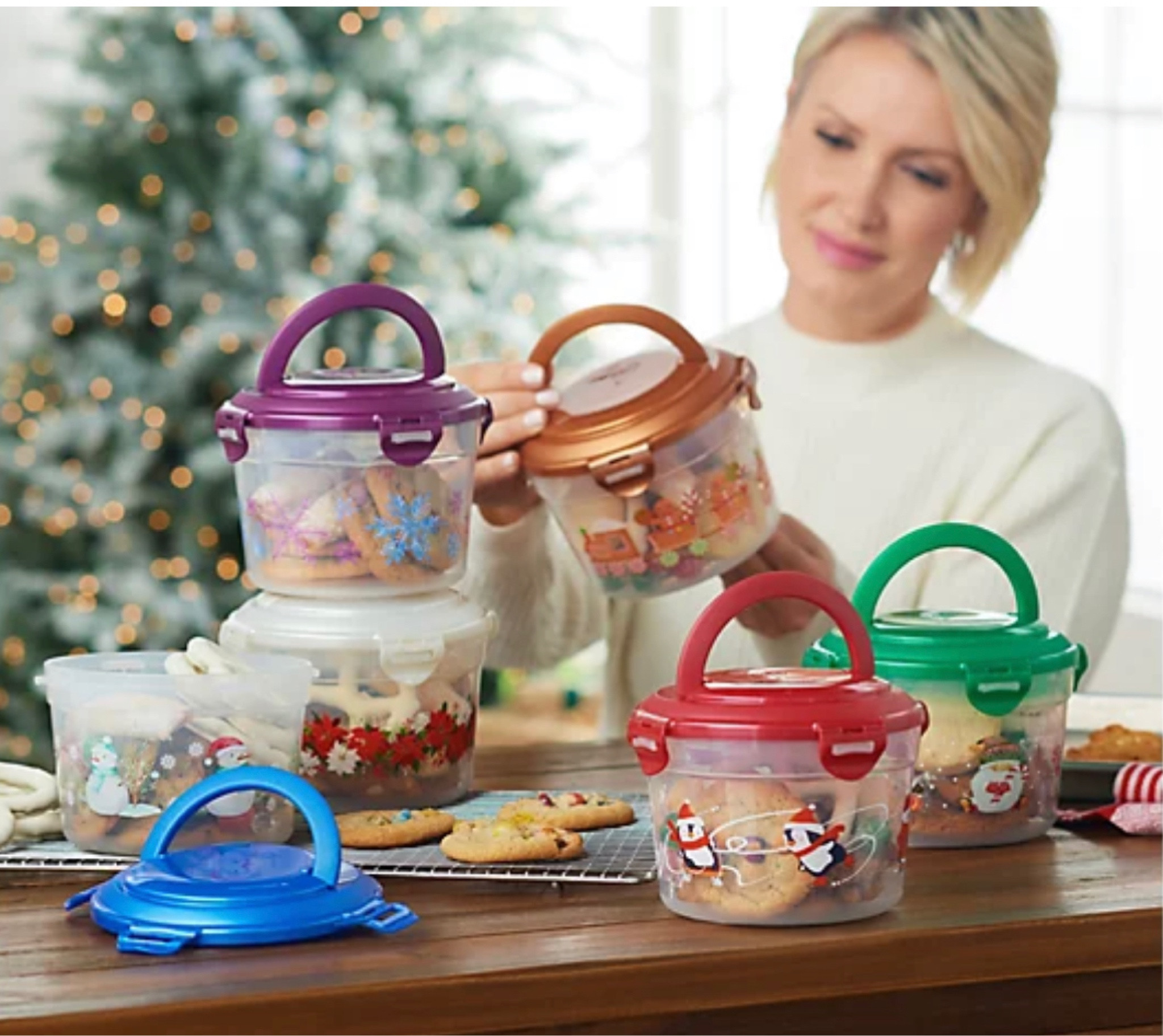 If you bake Christmas cookies as gifts, how cute are these holiday canisters with handles?! A 6 pack is only $24.98 and you can use code FREESHIP for free shipping!! 

#LTKHoliday #LTKsalealert #LTKhome