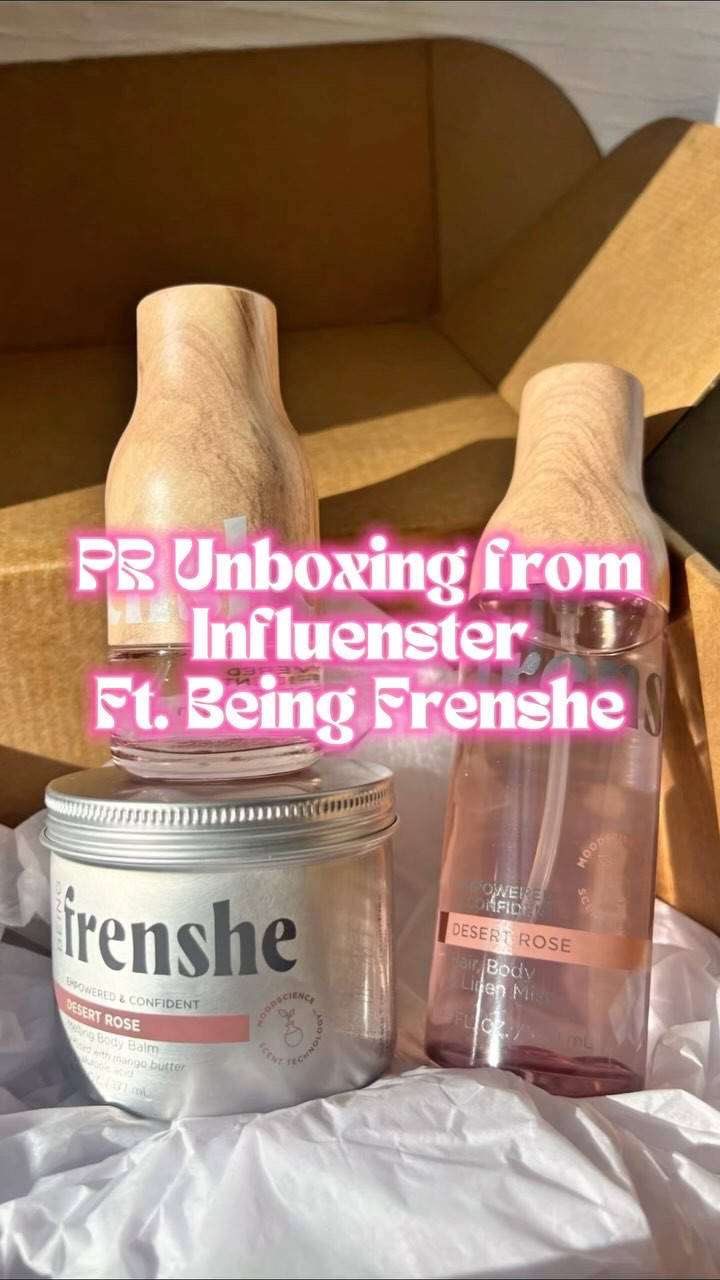 Perfume, Body Butter, and Hair Mist? DREAM COME TRUE! Big thanks to @influenster for surprising me with this awesome package from @beingfrenshe

Have I influenced you to become a Frenshe girl yet?

#complimentary BFHairWellnes #bodycaretips #bodycareproducts #beautytipswithbritt #imjustagirl
