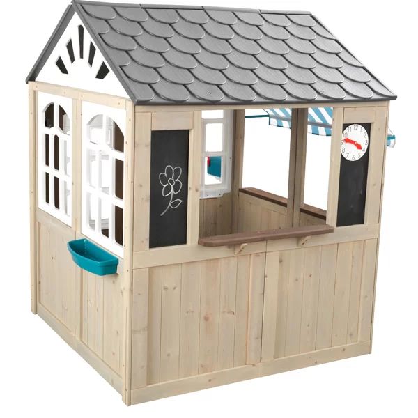 Hillcrest 4.49' x 4.49' Outdoor Solid Wood Playhouse | Wayfair Professional