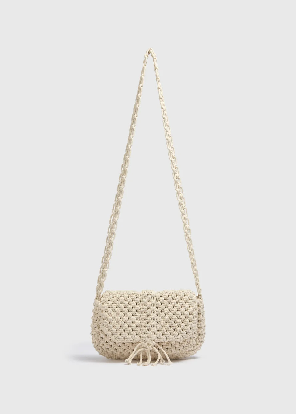 Cream Macramé Crossbody Bag | Matalan (UK)