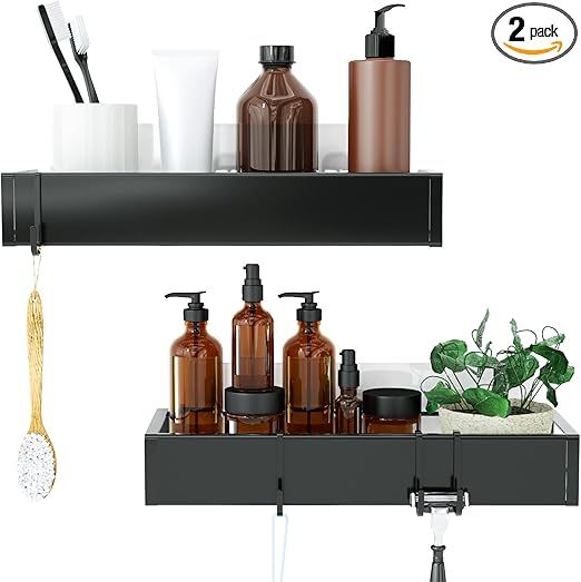 Roseyat Shower Caddy, Self Adhesive Shower Shelves for Inside Shower, No Drilling Shower Organize... | Amazon (US)
