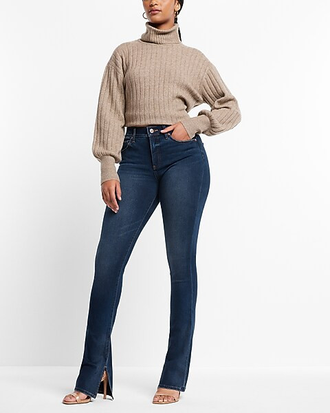 Mid Rise Dark Wash Supersoft Modern Skyscraper Jeans | Express