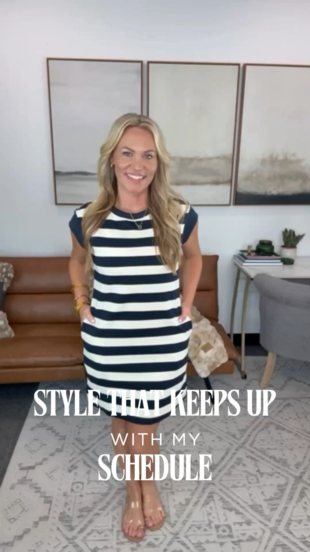 When my schedule is packed, I want pieces that can keep up without sacrificing style. This striped dress has a classic shape that works for the office, meetings, lunch plans, and whatever gets added to the calendar after 5.

Striped dress, office dress, business casual, workwear style, navy dress, classic style, office outfit, professional style, summer workwear, desk to dinner, AudrieDollins

#LTKootd #LTKSeasonal #LTKTravel