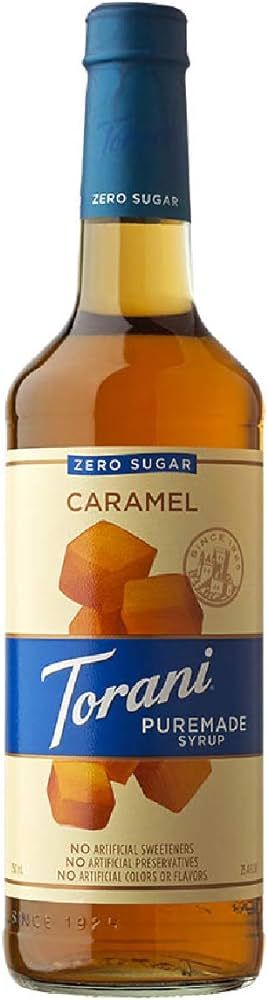 Torani Puremade Syrup, Zero Sugar Caramel Flavor, Glass Bottle, Natural Flavors, 25.4 Fl. Oz., 75... | Amazon (US)