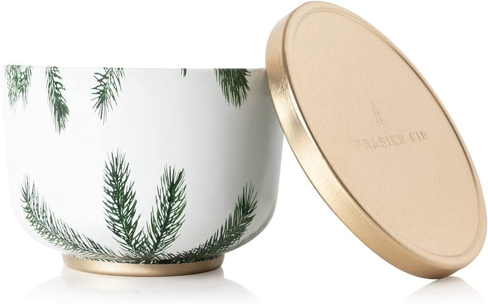 Thymes Frasier Fir Candle - Poured Candle Tin with Gold Lid - Scented Candle with A Fresh Home Fr... | Amazon (US)