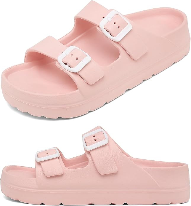 Womens Platform Sandals with Arch Support, Adjustable Buckle Beach Sandal Woman Comfort Lightweig... | Amazon (US)