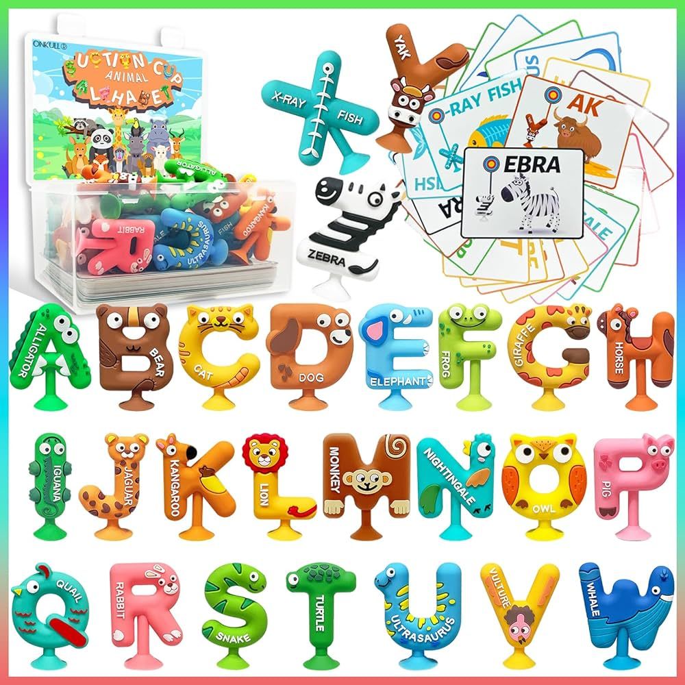 ONKULL Learning Toys for 1,2,3, Year Old Toddlers, 52Pcs ABC Montessori Educational Toys, Spell M... | Amazon (US)
