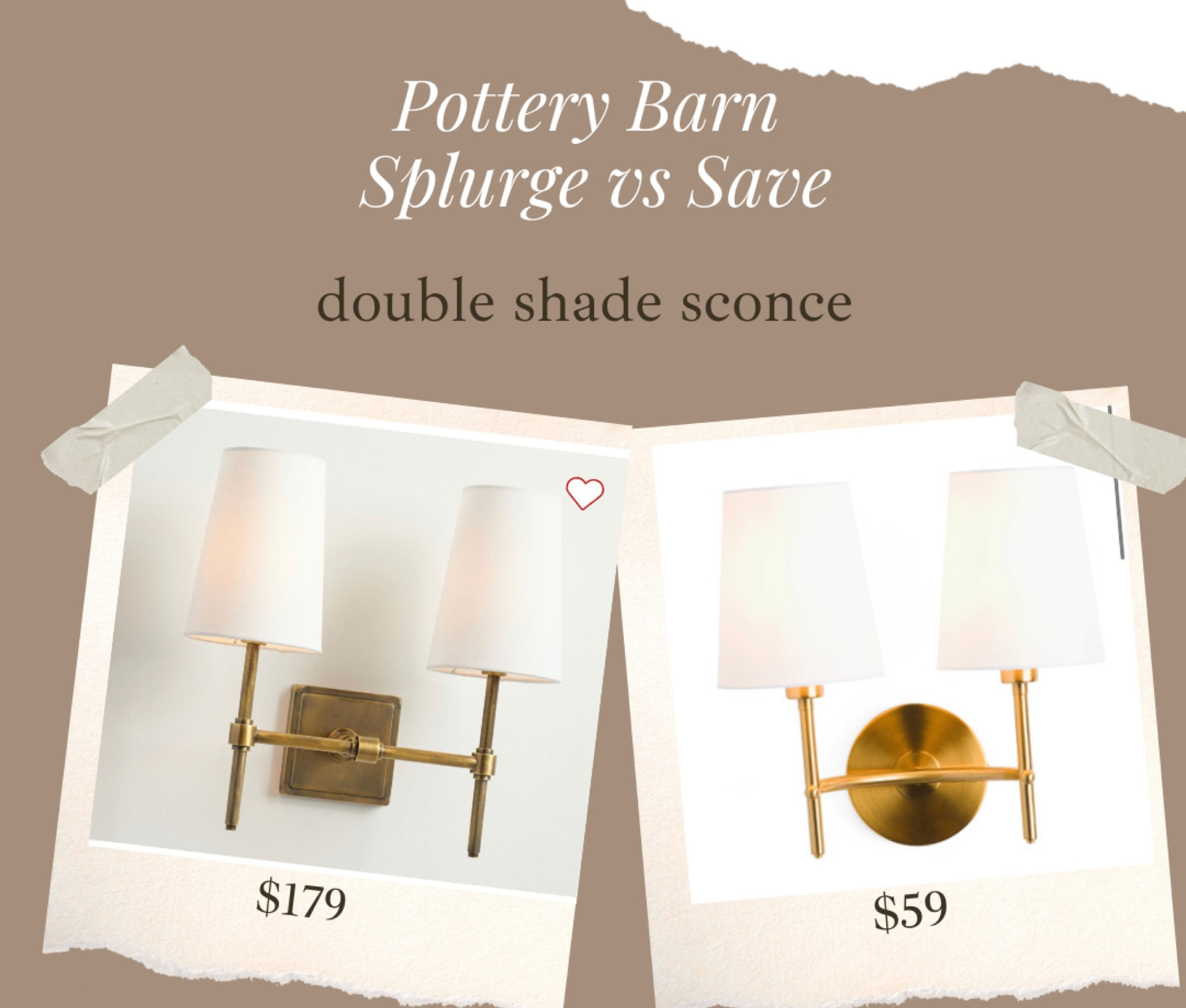Both gorgeous and both great prices, but why not save $100 lol! Forever obsessed with sconces and how much they add to a room

Looks for less, home decor, neutral decor, modern decor, arhaus, looks for less, chandelier, accent furniture, accent chair, neutral aesthetic, arhaus, restoration hardware, bathroom sconce, bathroom lighting

#LTKhome #LTKunder50 #LTKsalealert